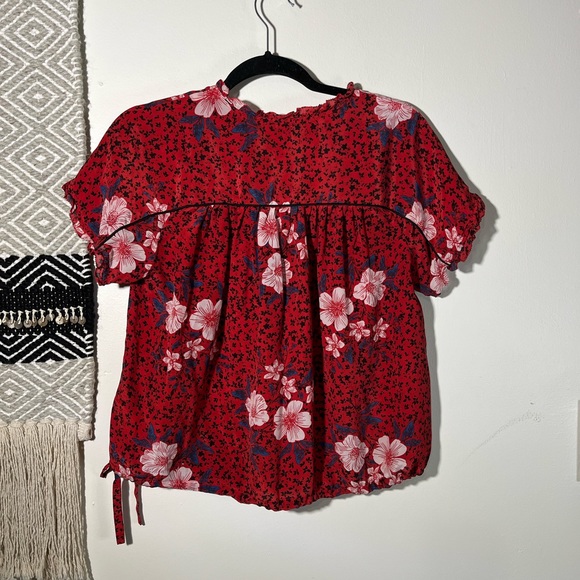 Zadig and Voltaire pensee silk red floral top - Picture 4 of 9